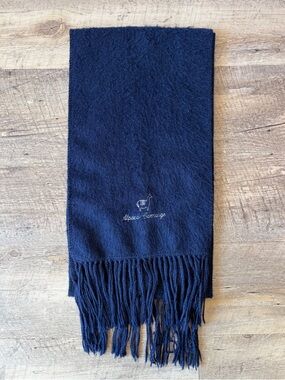 Alpaca Camargo Navy Fringe Scarf
